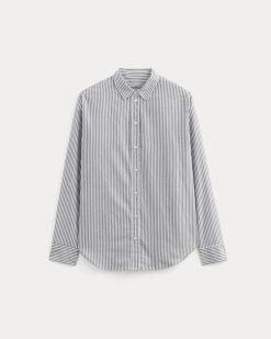 Alternative view of The Must-Have Shirt in Silky Cotton | Grey / White