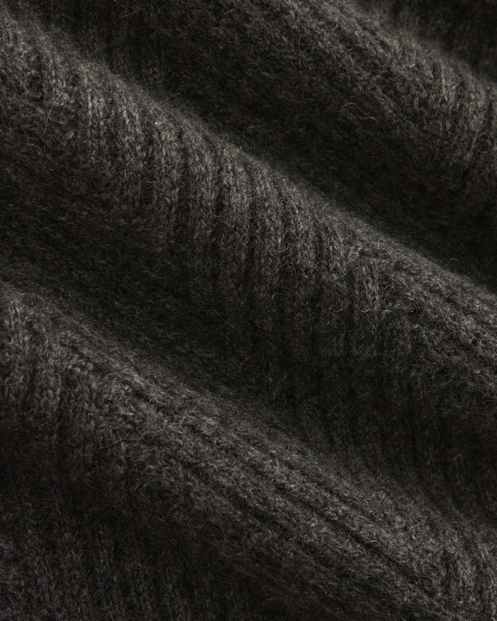 Cashmere Herringbone Sweater | Heather Charcoal - Image 6