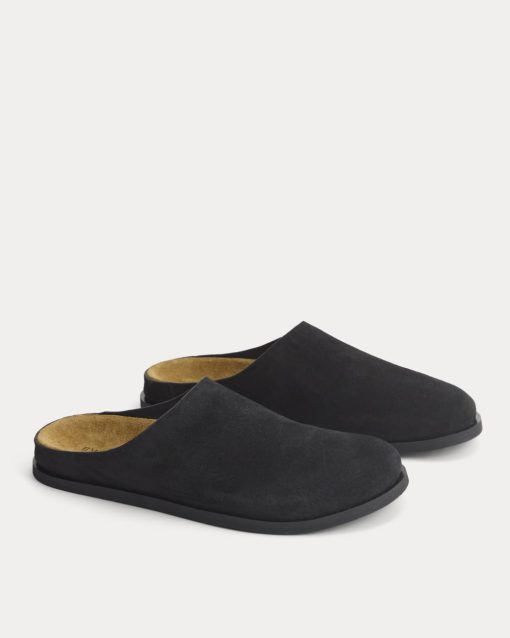 Alternative view of Suede Clog | Black Suede