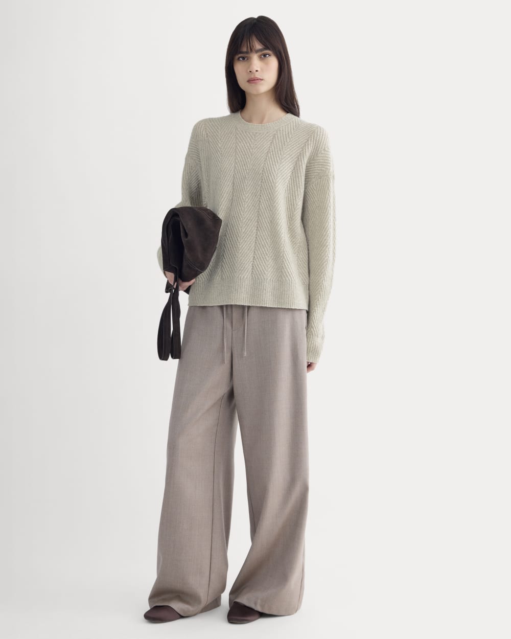 Cashmere Herringbone Sweater | Canvas - Image 3