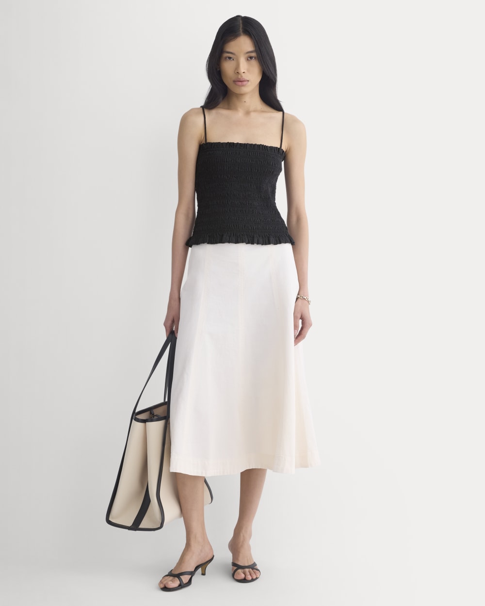 Gauze Smocked Cami | Black - Image 3