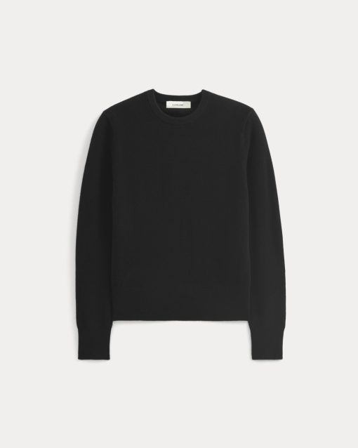 Alternative view of Cashmere Slim Crew Sweater | Black