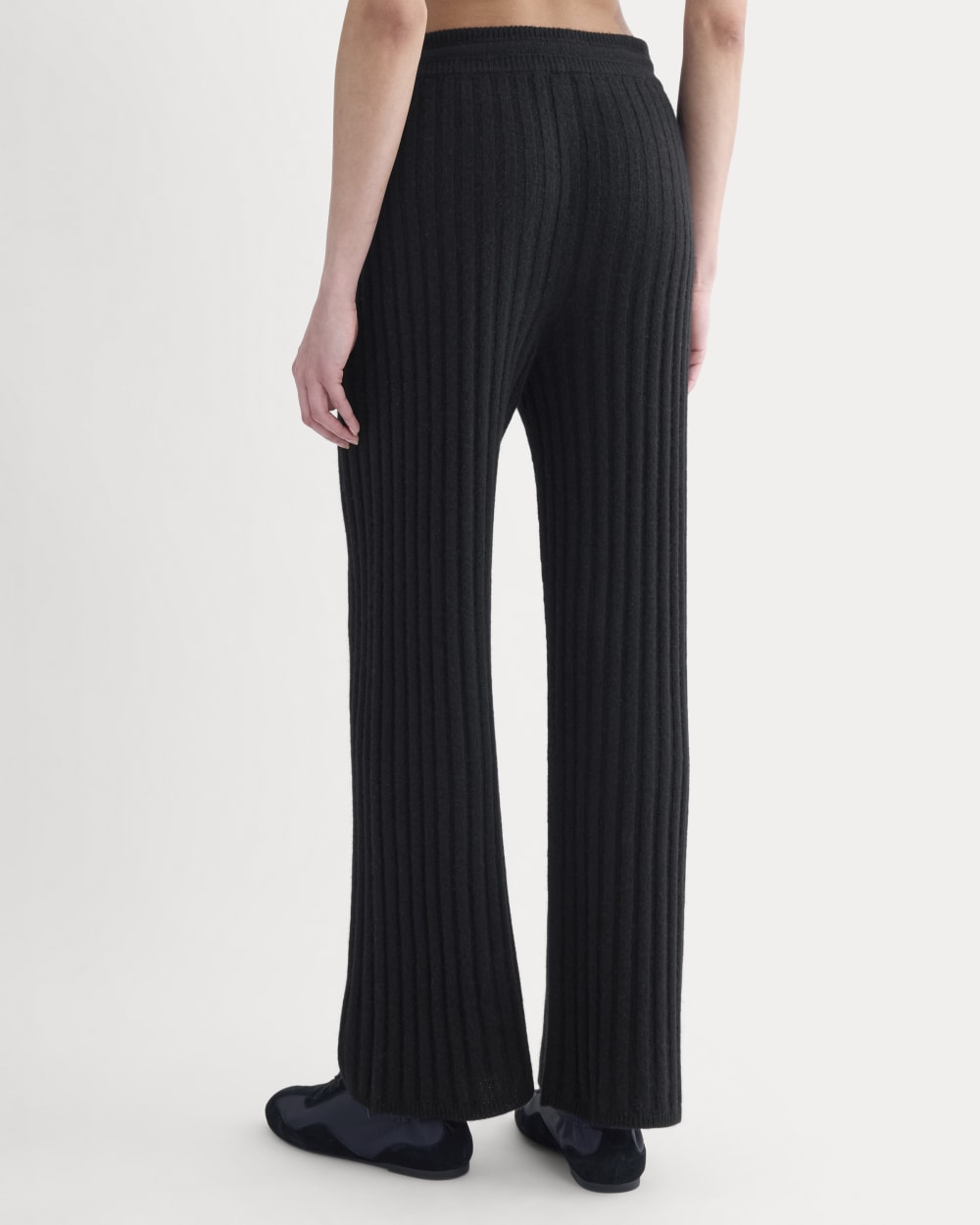 Straight-Leg Pant in Wool Cashmere | Black - Image 5
