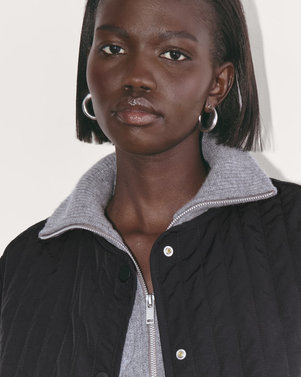The Midi Quilted Liner | Black - Image 3