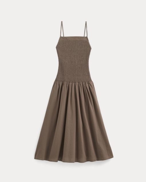 Alternative view of The Gauze Open-Back Dress | Mocha