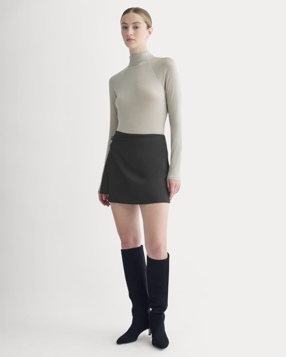Tie-Neck Top in Butterluxe | Heather Wheat - Image 4