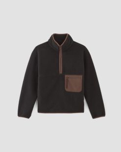 Alternative view of The ReNew Fleece Oversized Half-Zip | Black
