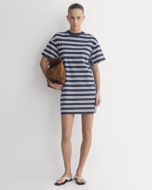 Weekend Tee Mini Dress | True Navy / Canvas Tan
