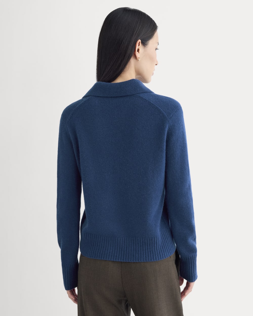 Cashmere Polo Sweater | Deep Lazuli Blue - Image 5