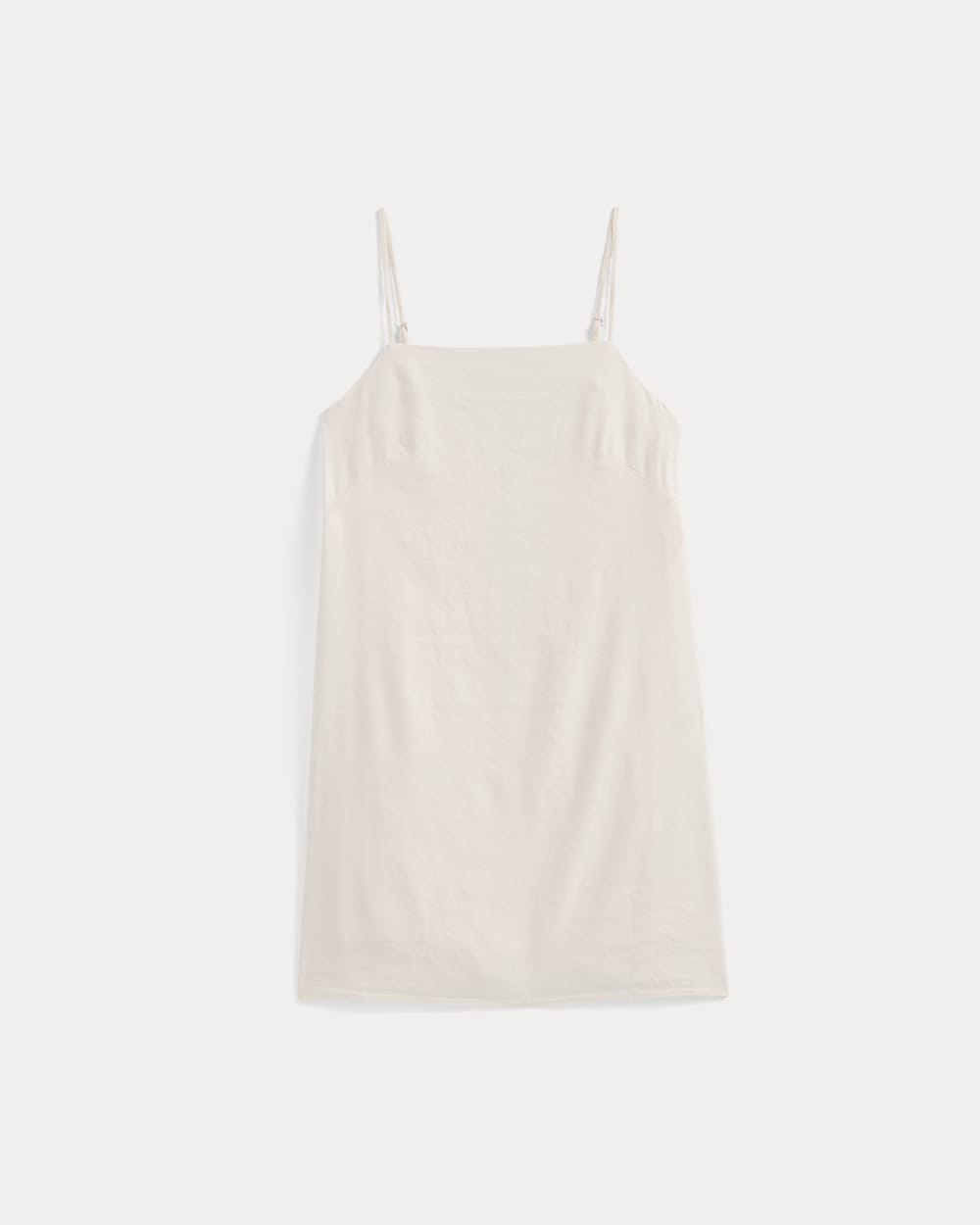 Mini Shift Dress in Stretch Linen | Bone - Image 2