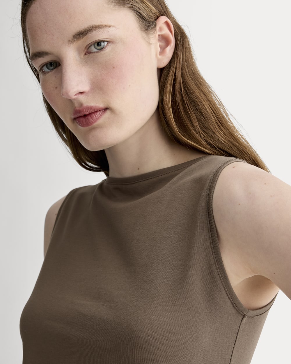 The Form Boatneck Tank | Deep Taupe - Image 4