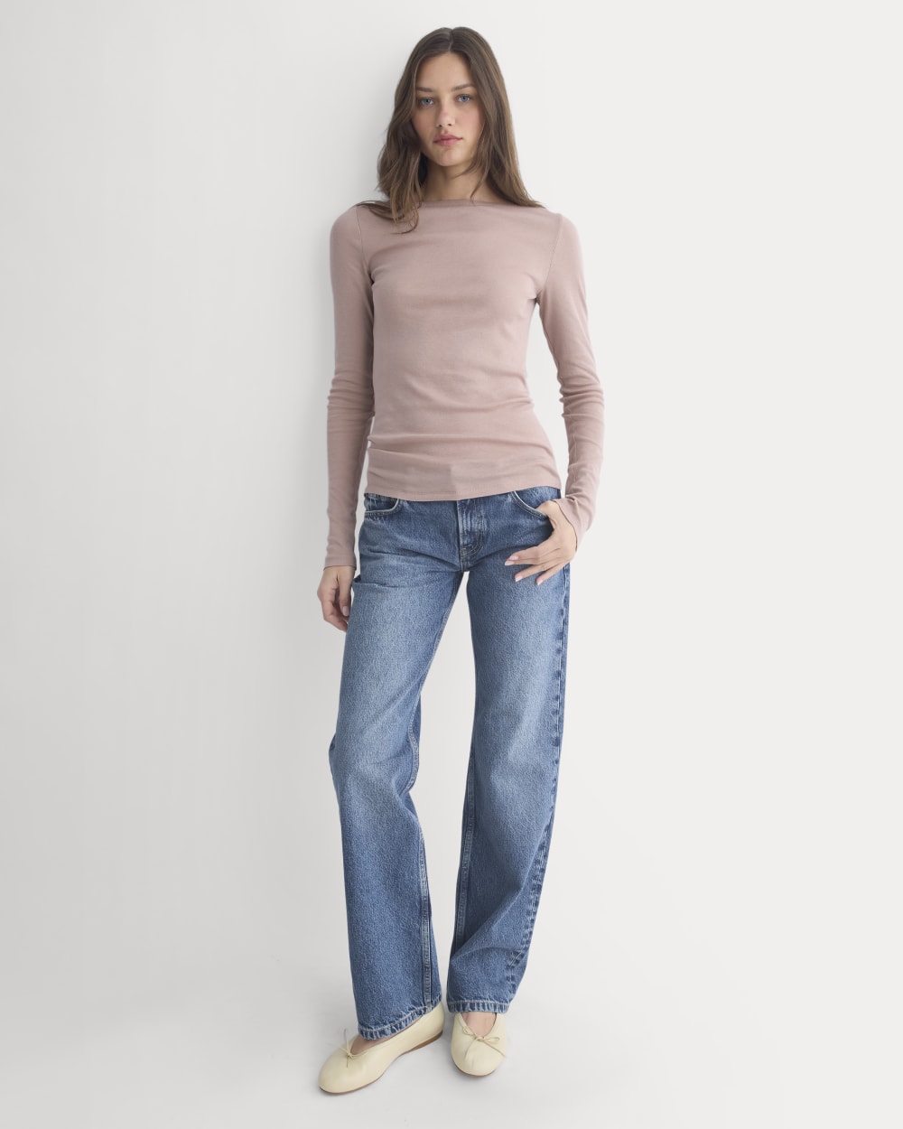 Tissue Boatneck Top | Dusty Rose - Image 3