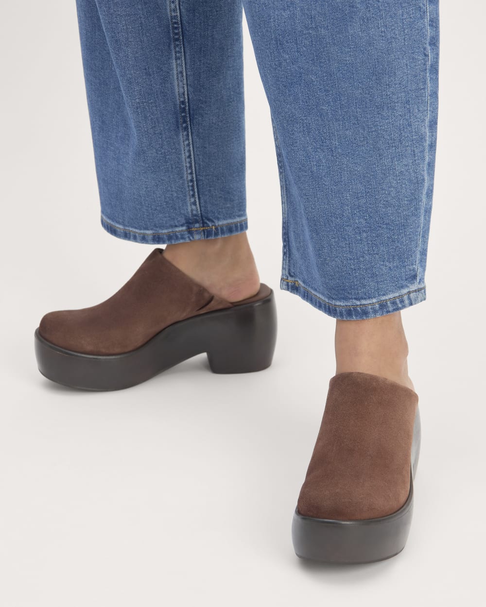 The Wooden Puffa Clog | Dark Umber Suede - Image 2