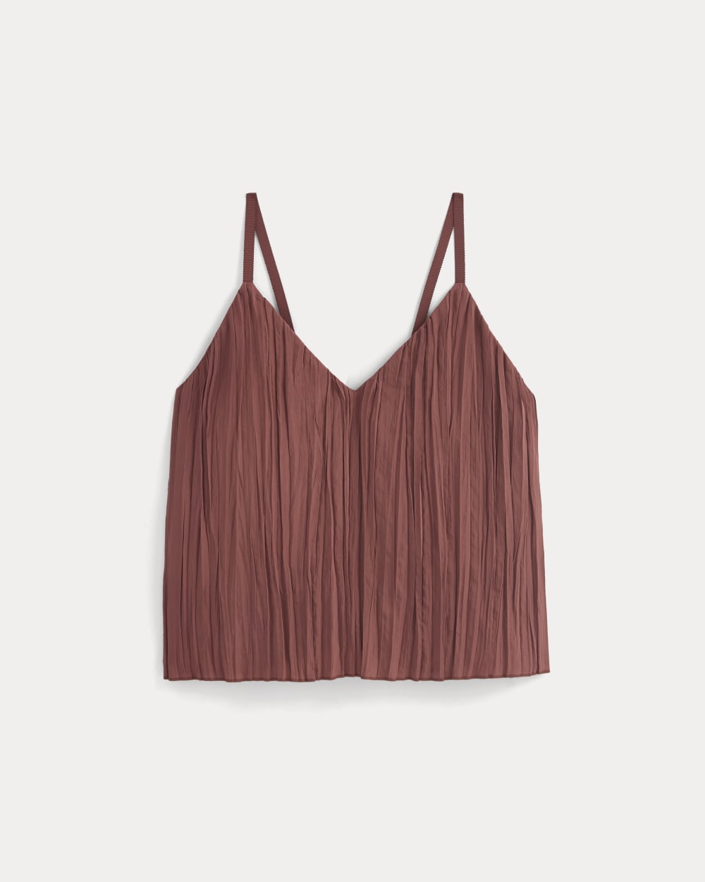 Crinkle Trapeze Tank | Henna Red - Image 2
