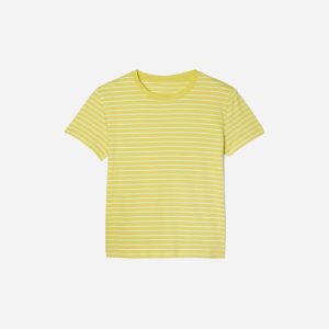 Alternative view of The Box-Cut Tee in Essential Cotton | Acacia / Tan | No Pocket