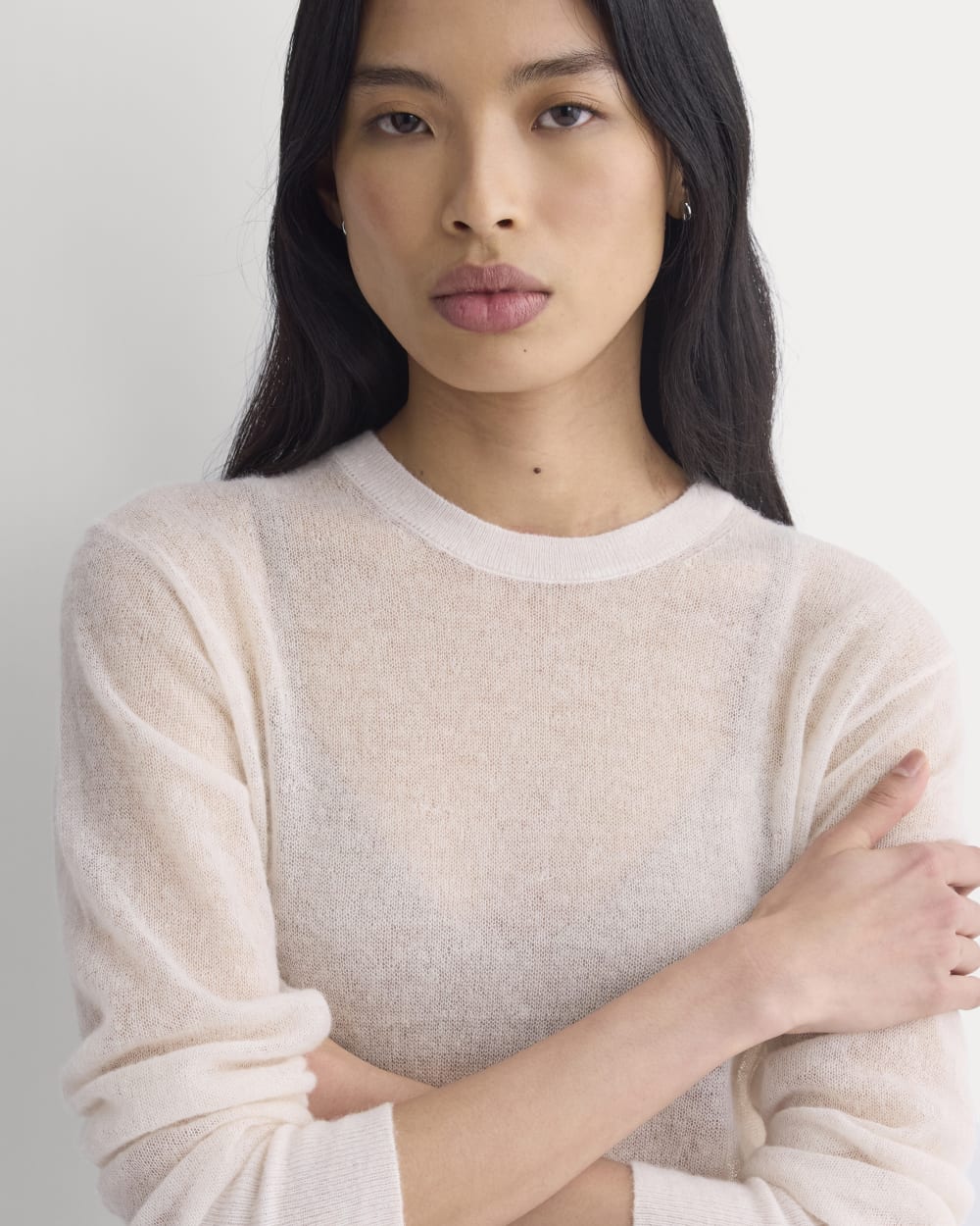 The Air Alpaca™ Relaxed Crew Top | Soft Pink - Image 4