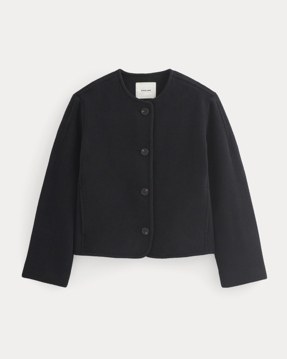 The Cocoon Coat in Wool | Black - Image 2