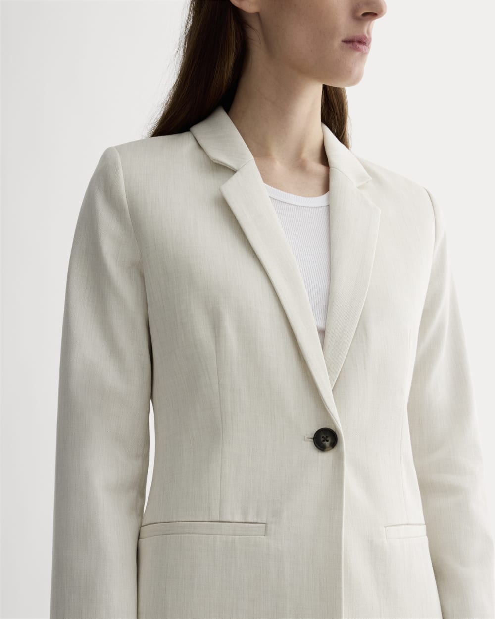 The Relaxed Blazer in Buttersmooth | Heathered Oat - Image 4