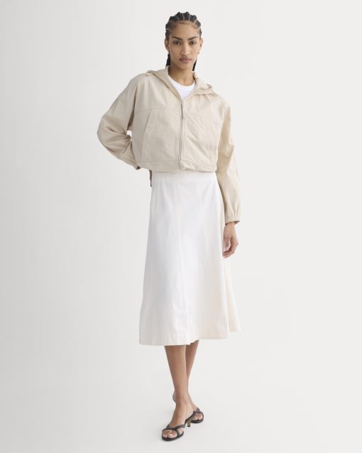 Seamed Midi Skirt | Bone