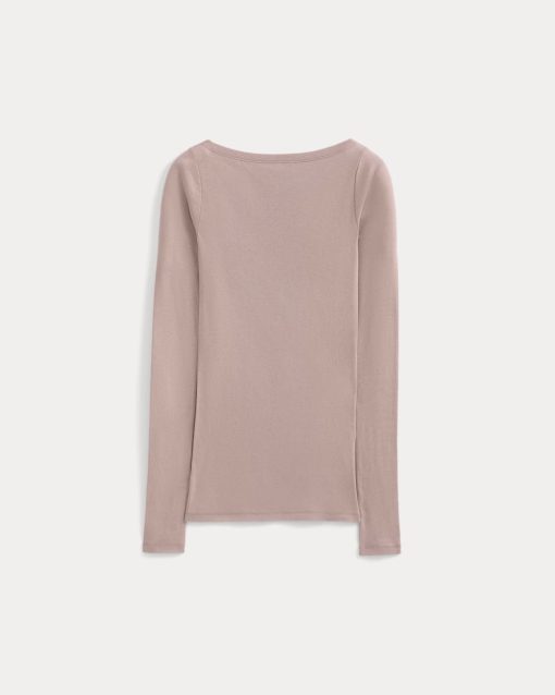 Alternative view of Tissue Boatneck Top | Dusty Rose