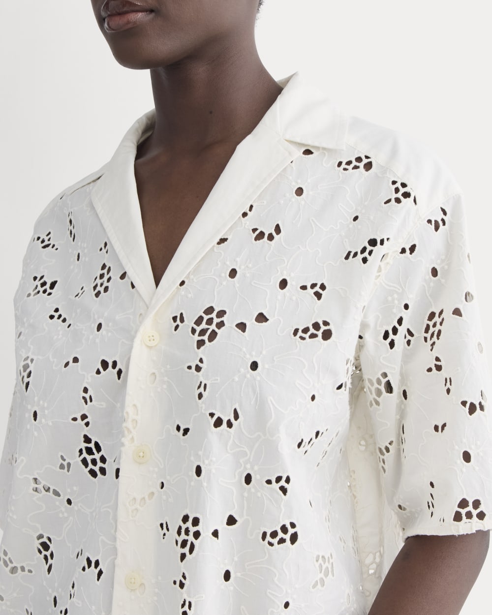 The Eyelet Camp Shirt | Bone - Image 4