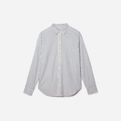 The Must-Have Shirt in Silky Cotton | Deep Blue / Canvas