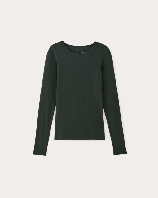Alternative view of The Luxe Rib Long-Sleeve Crew | Scarab