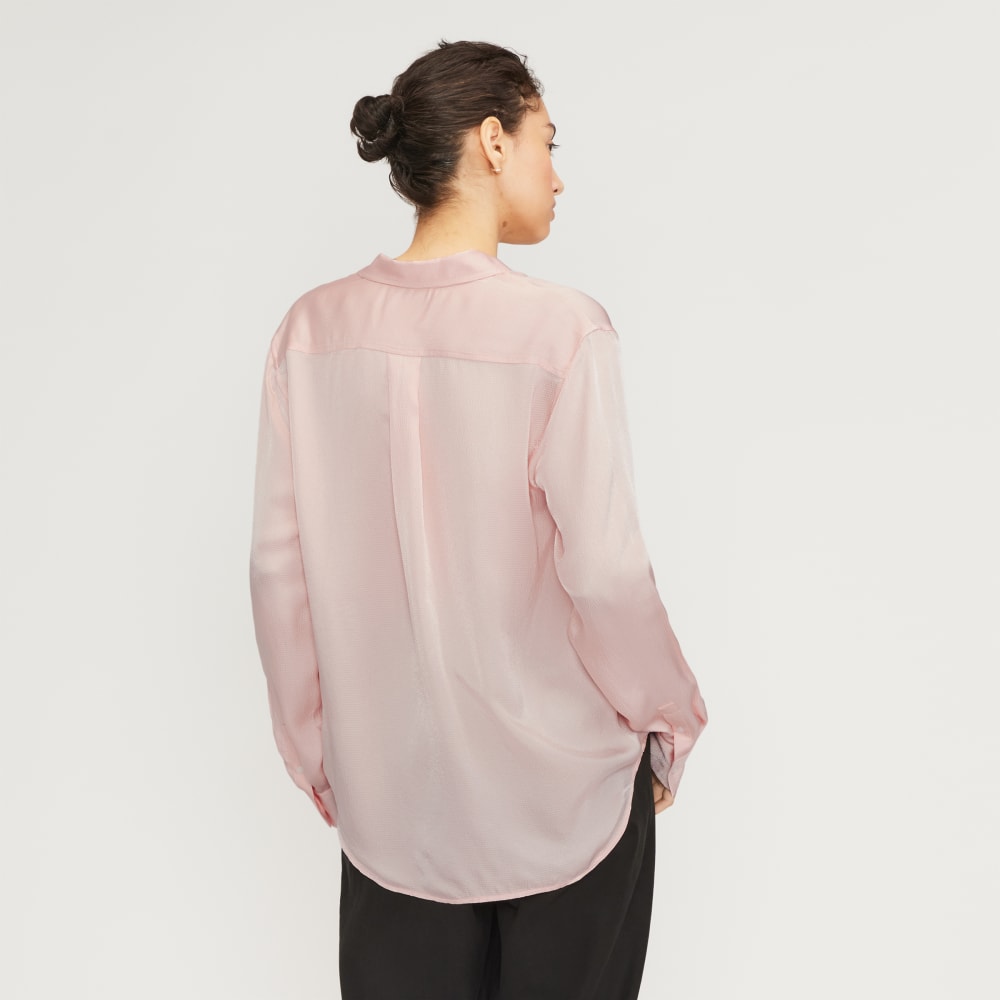 The Satin Relaxed Shirt | Petal Pink - Image 3