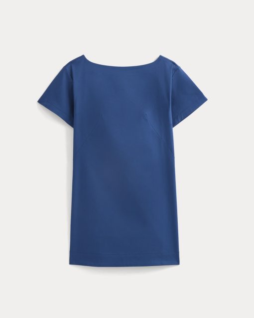 Alternative view of Boatneck Mini Dress | Estate Blue