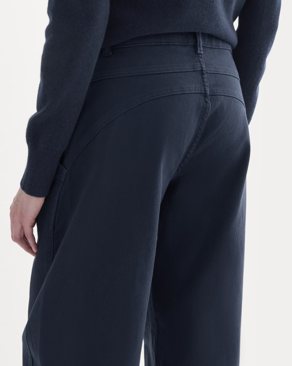 Double-Stitch Barrel Pant | Navy - Image 4