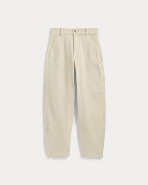 Alternative view of The Utility Barrel Pant | Bone | Regular