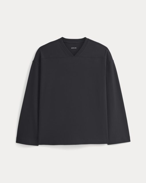 Alternative view of Retro V-Neck Jersey | Black