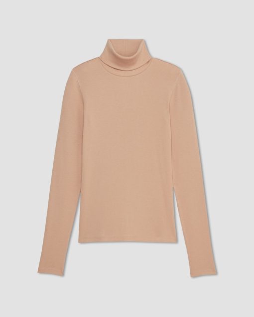 Alternative view of The Luxe Rib Turtleneck | Blush Pink