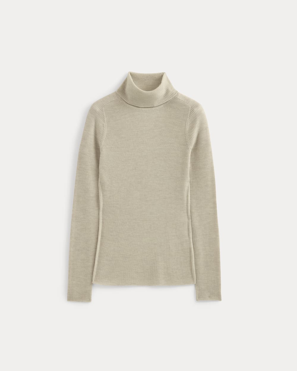 The Turtleneck in Ultrasoft Merino | Heather Oatmeal - Image 2