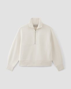 Alternative view of The ReTrack Half-Zip Sweatshirt | Bone