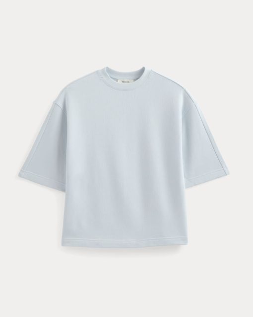 Alternative view of Lightweight Terry Oversized Tee | Skywriting