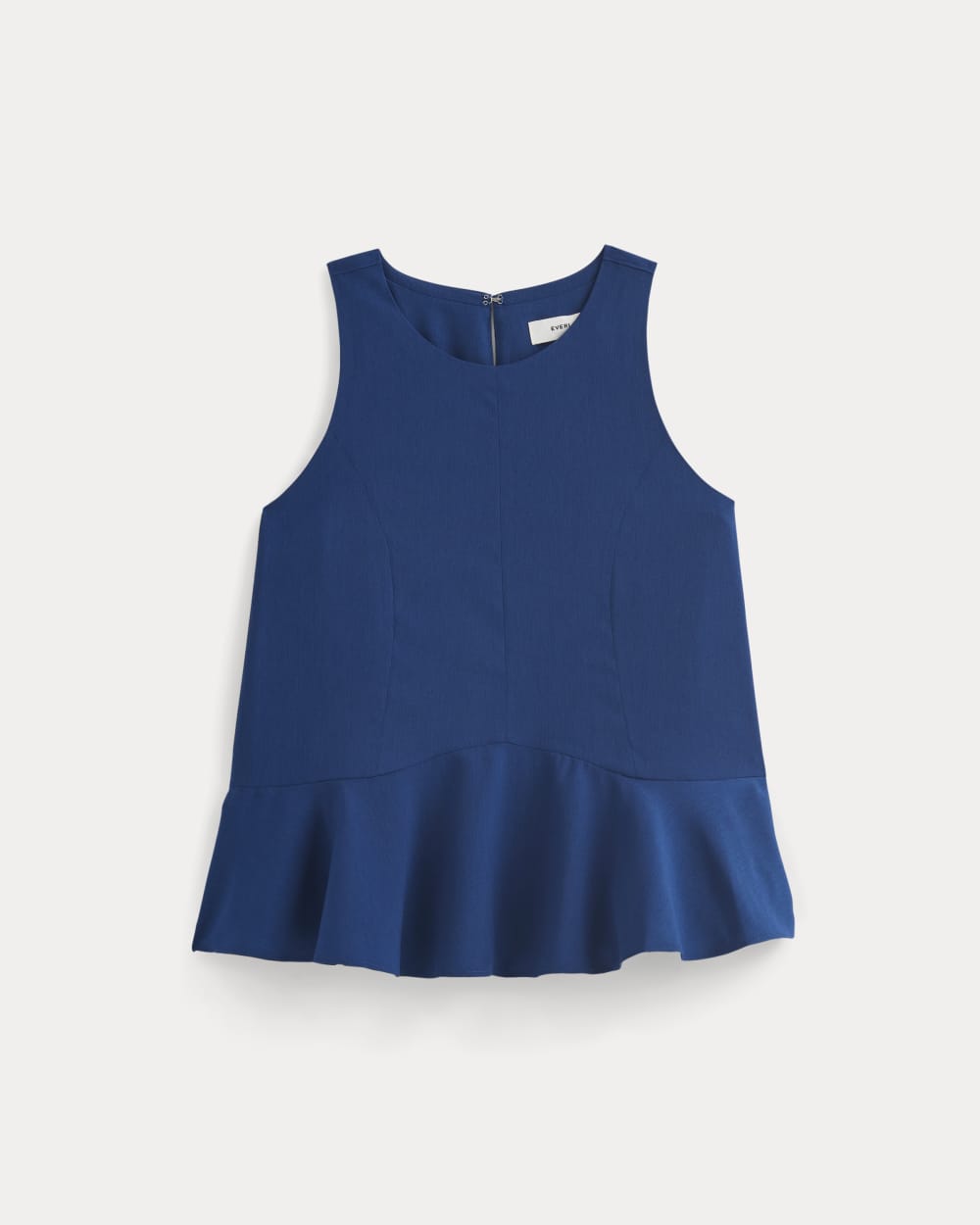Sleeveless Peplum Top | Estate Blue - Image 2