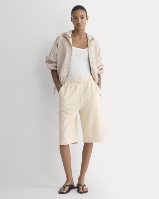 Lightweight Terry Long Shorts | Parchment
