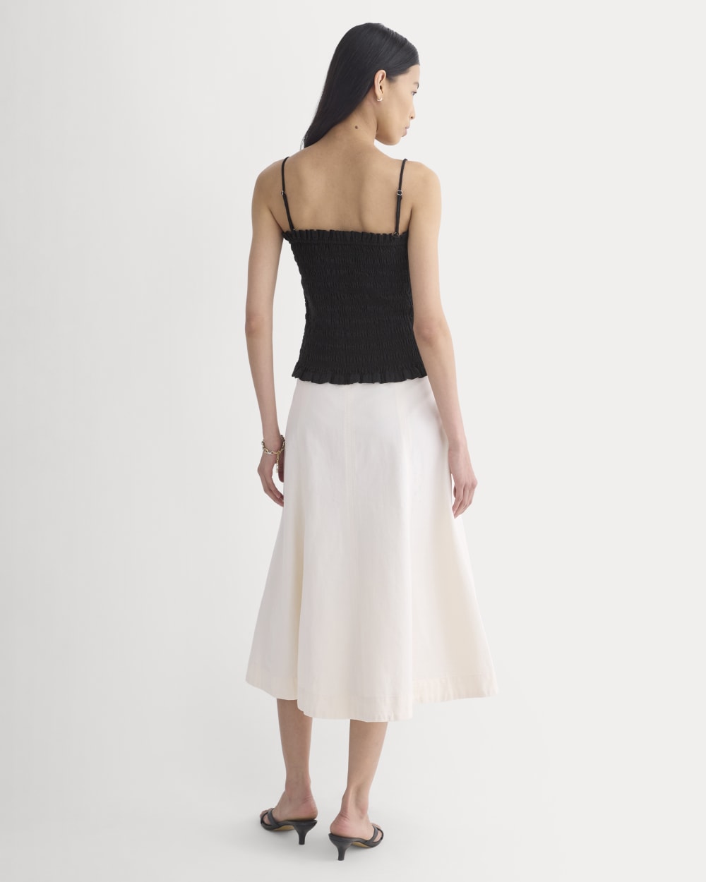 Gauze Smocked Cami | Black - Image 5