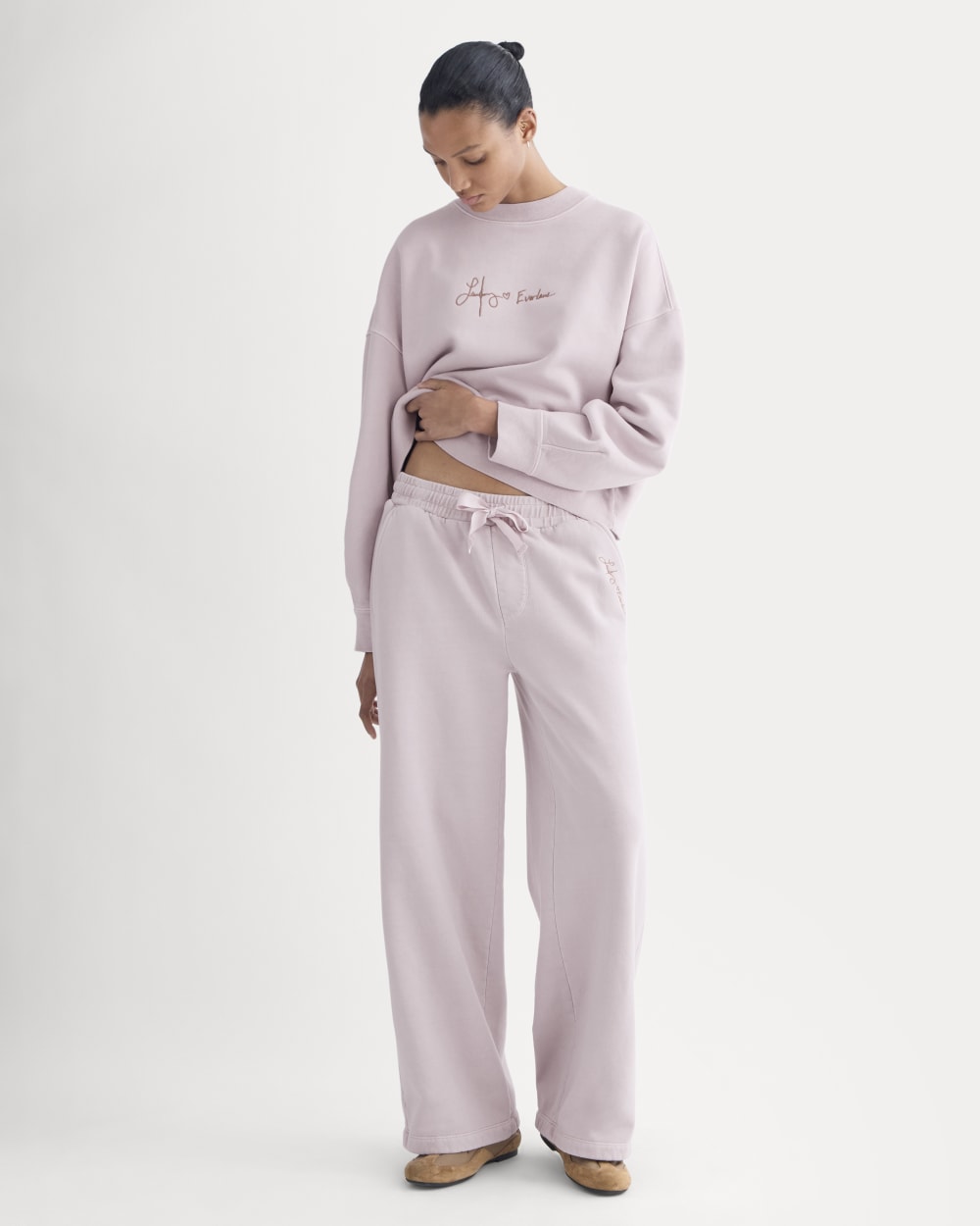 Everlane x The Laufey Foundation Wide-Leg Sweatpant | Burnished Lilac - Image 3