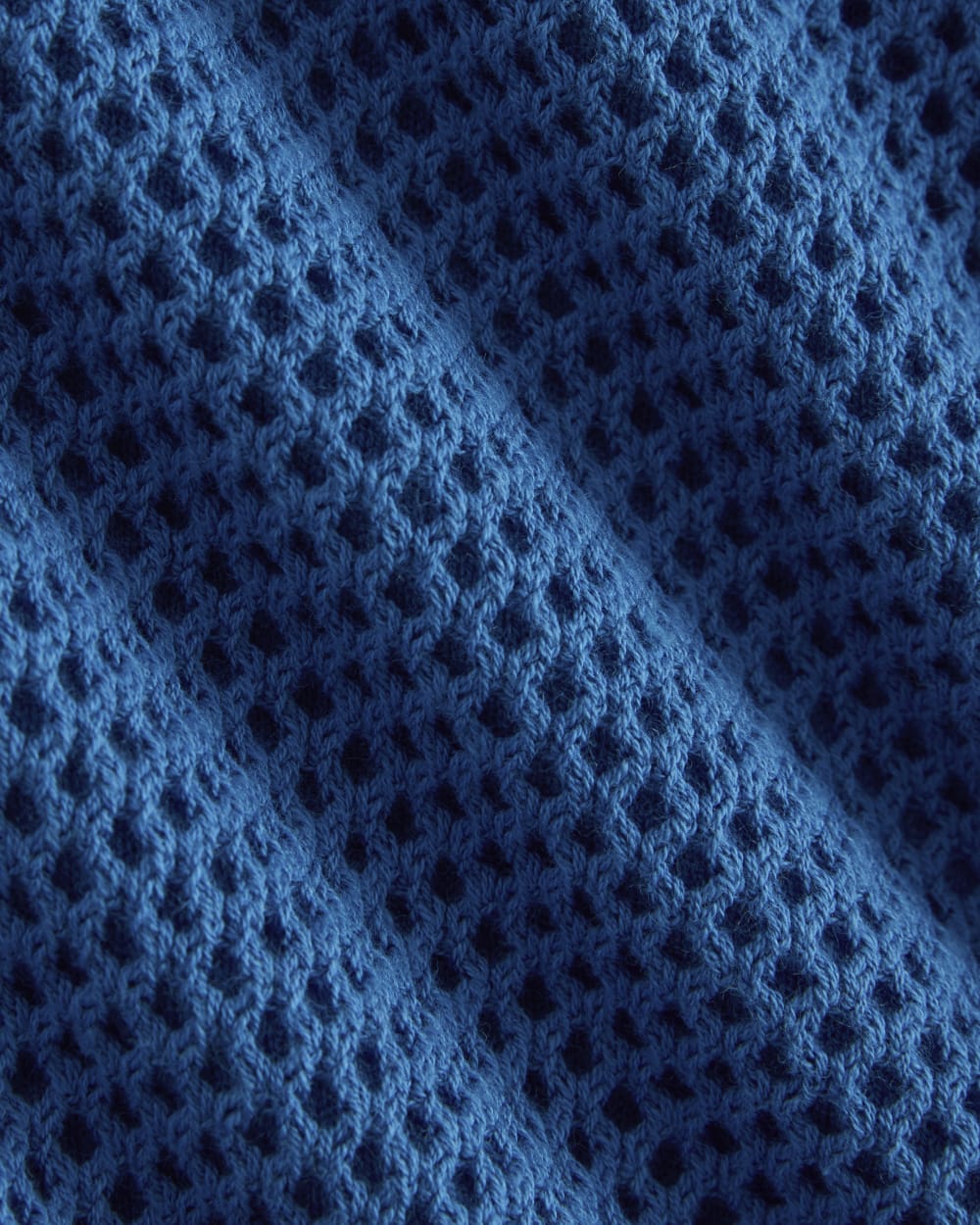 Mesh-Knit Short-Sleeve Dress | Imperial Blue - Image 5