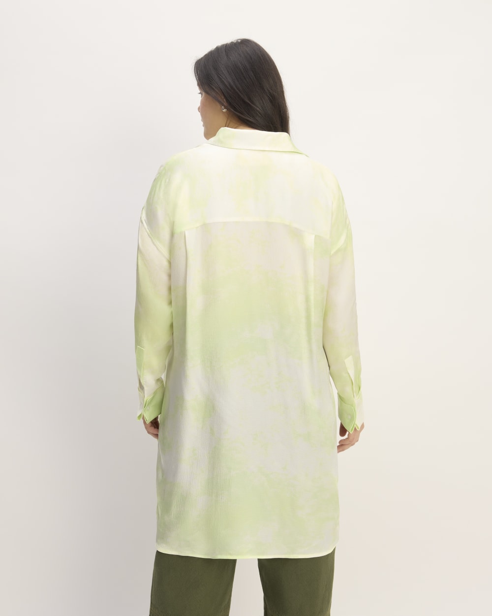 The Everlane x Marques' Almeida Satin Tie-Dye Shirt | Seafoam Tie-Dye - Image 6