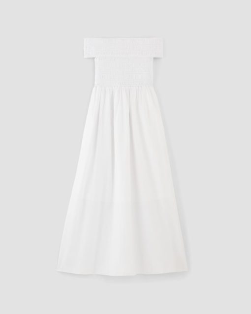 Alternative view of The Gauze Off-the-Shoulder Dress | White