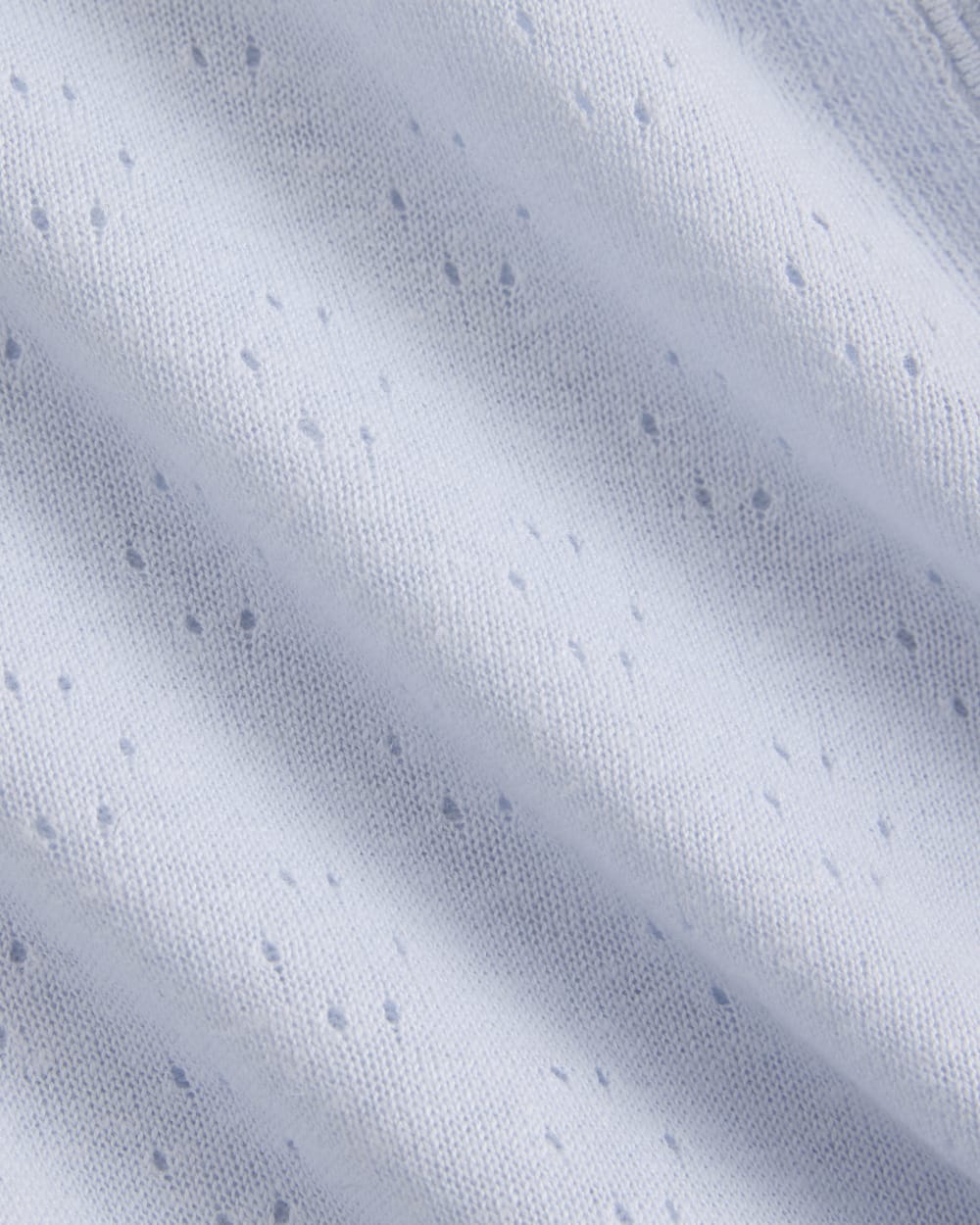 Lace Trim Cardigan in Fine Linen | Skywriting - Image 6