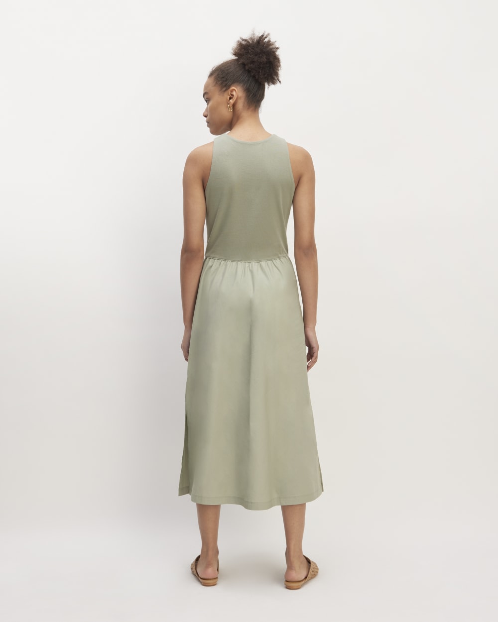 The Supima® High-Neck Riviera Dress | Sage Green - Image 6