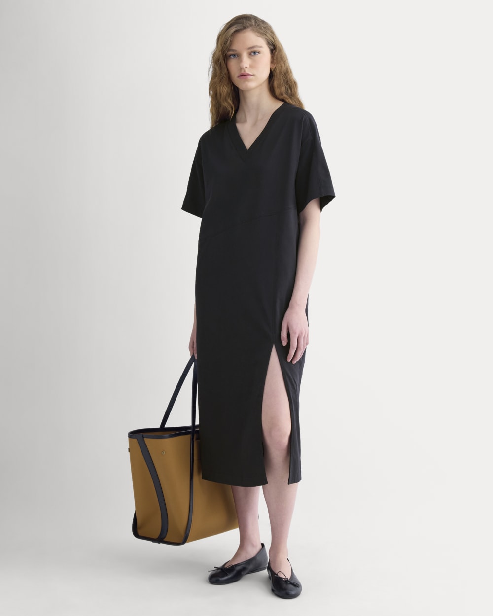 Weekend Tee Midi Dress | Black