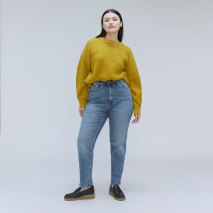 Alternative view of The Cheeky Hourglass Jean | Worn-In Mid Blue | 26.5 Inseam
