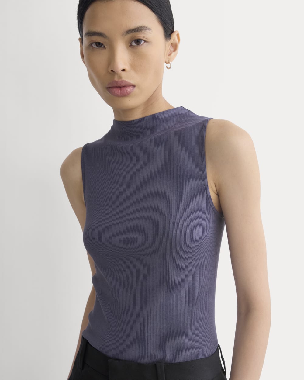 The Luxe Rib Funnel-Neck Tank | Graystone - Image 4