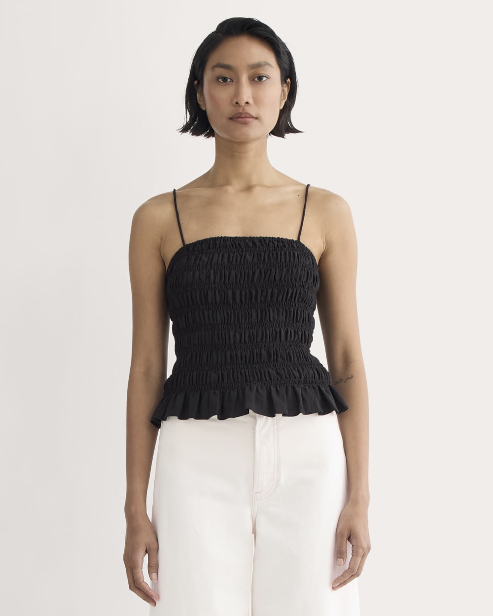 The Smocked Tank | Black