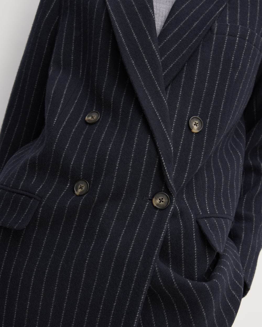 The ReWool® Double-Breasted Blazer | Navy / Bone - Image 5